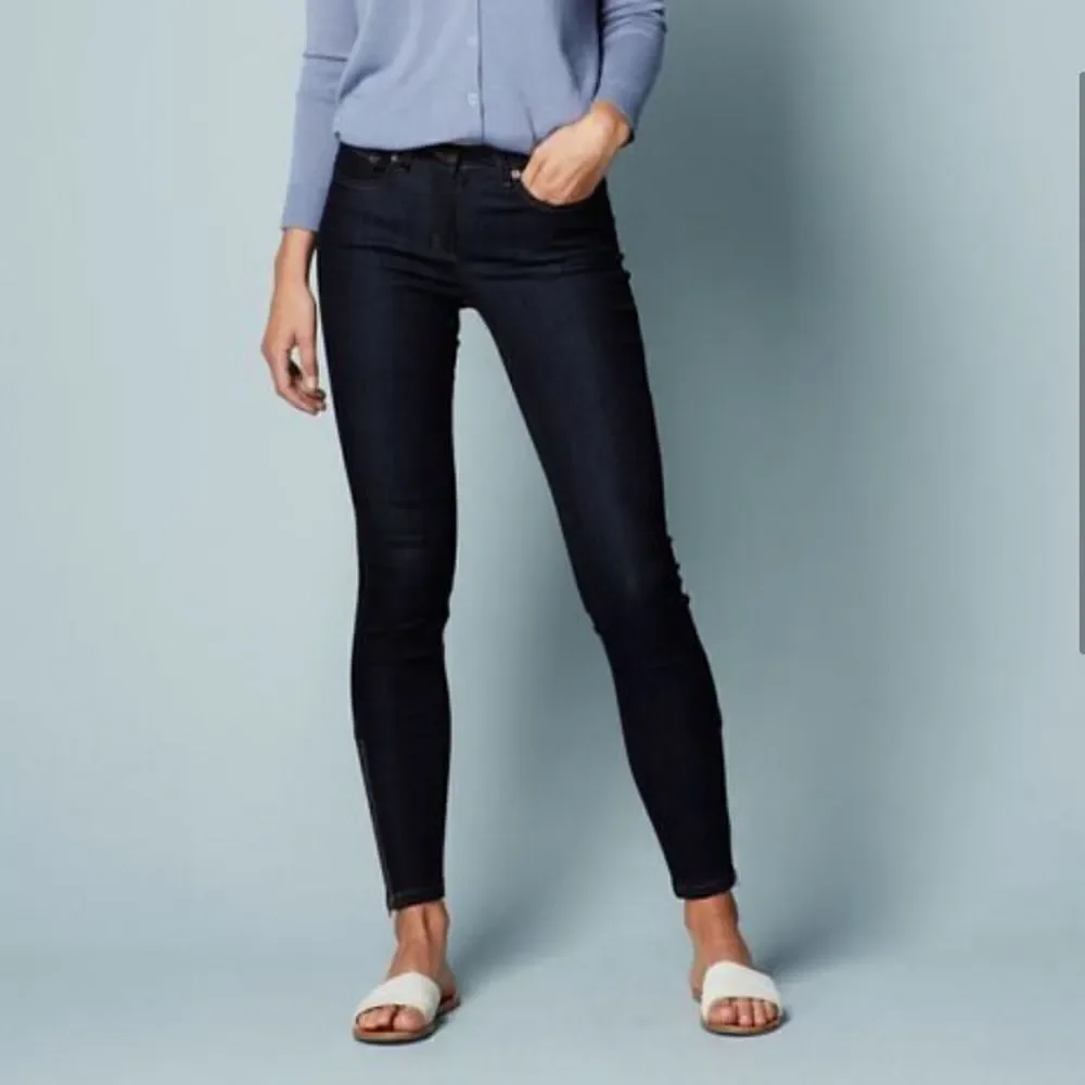 Boden Dark Wash Skinny Ankle Zip Skinny Jean